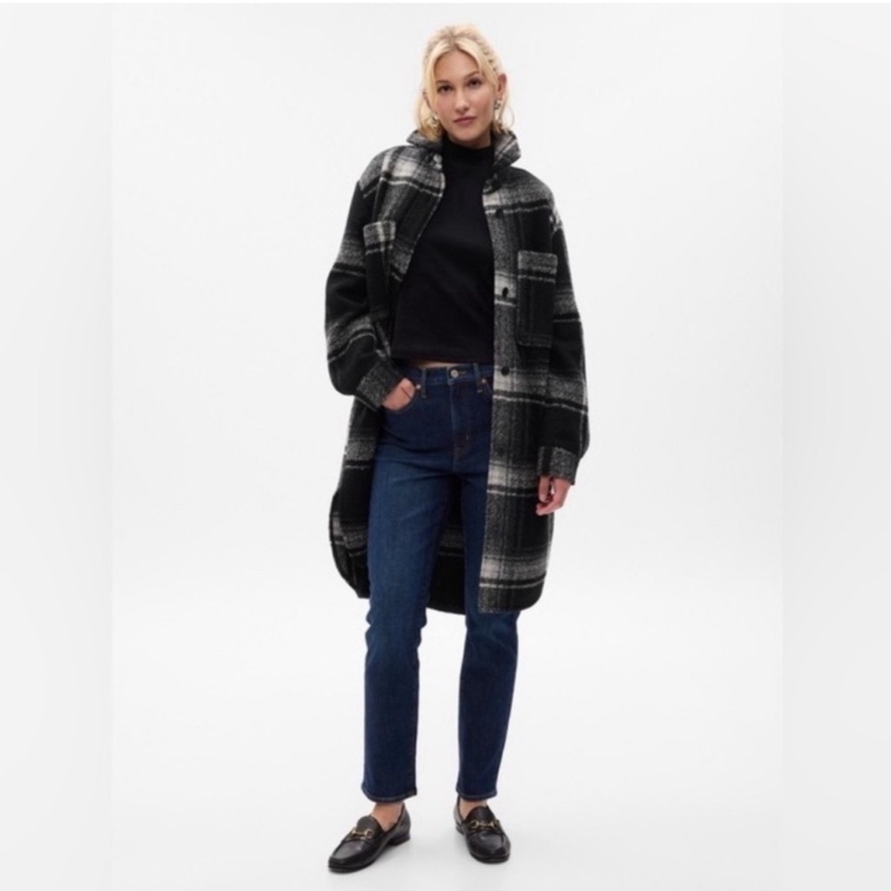 GAP Long Wool Shirt Jacket (NWOT)